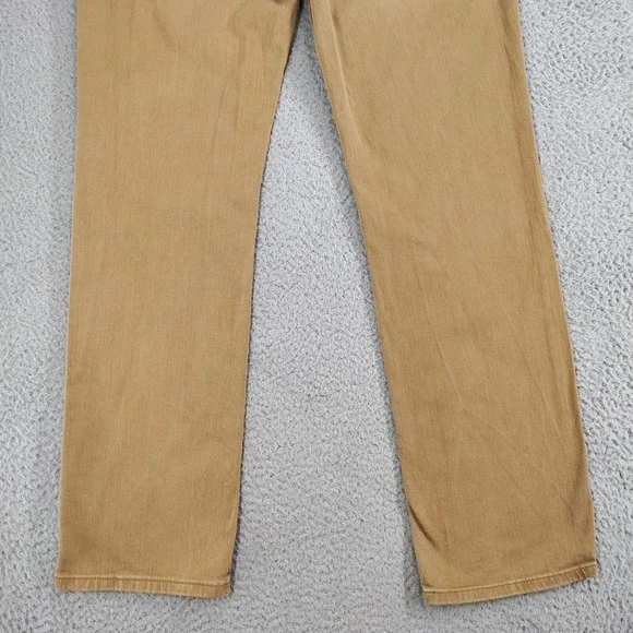 Mott & Bow Jeans Mens 32x32 Tan Khaki Straight Merc Double Stitch Denim